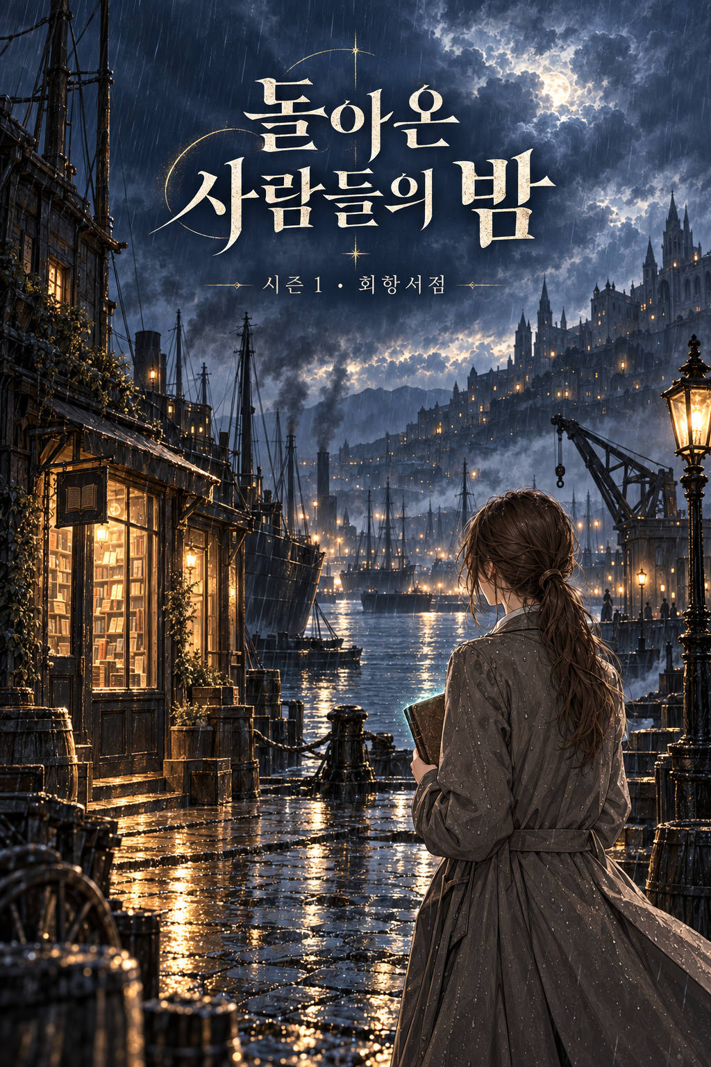 돌아온 사람들의 밤 소설 표지 — 하윤과 회항서점